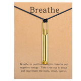 Stainless Steel  Breathing Anxiety Necklace- 2 Options - 5 Colours