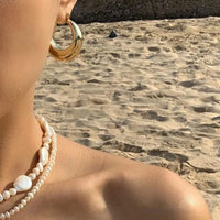 Stainless Steel Hoop Earrings - 2 Colours - 4 Options