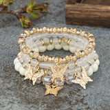 4Pcs Butterfly Beaded Bracelet Set - 7 Colours
