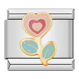 Stainless Steel Flower Italian Charm - 7 Options