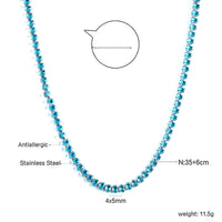 Stainless Steel Crystal Tennis Necklace - 6 Options