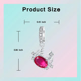 925 Sterling Silver Star Zodiac Sign CZ Hanging Charm - 12 Options