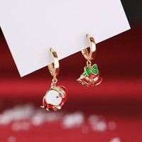 925 Sterling Silver Christmas Hoop Hanging Earrings - 14 Options