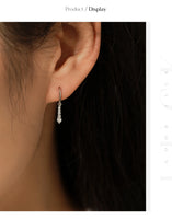 925 Sterling Silver Moissanite Dangle Water Drop Earrings