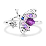 925 Sterling Silver Luminous Firefly Open Ring