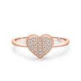 925 Sterling Silver Heart Cluster Ring - 2 Colours