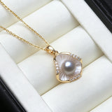 925 Sterling Silver Natural Pearl Pendant Necklace - 5 Options