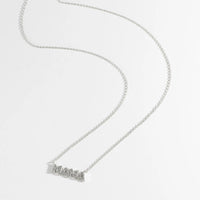 925 Sterling Silver CZ MAMA Necklace - 2 Colours