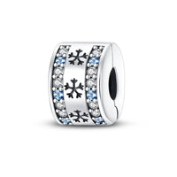 925 Sterling Silver Snowflake Stopper Charm