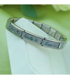 Stainless Steel Flower Love Italian Charm