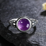 925 Sterling Silver Purple Stone Ring - 21 Designs