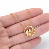 Stainless Steel Wave Necklace - 12 Options