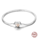 925 Sterling silver 17-20CM Charm Bracelet - Various Designs