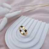 Stainless Steel Cross Band Ring - 3 colours - 2 Designs
