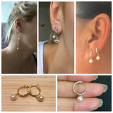 925 Sterling Silver CZ Pearl Earrings - 5 Options