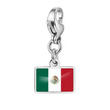 Stainless Steel 10mm Country Flag Charms - 24 Options