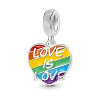 925 Sterling Silver Rainbow Love/Family Hanging Charm - 4 Options