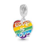 925 Sterling Silver Rainbow Love/Family Hanging Charm - 4 Options
