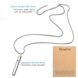 Stainless Steel  Breathing Anxiety Necklace- 2 Options - 5 Colours
