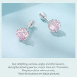 925 Sterling Silver Sakura Cut Screw-back Ear Stud Earrings - 2 Colours