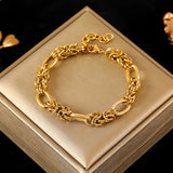 Stainless Steel Gold Colour Bracelet - 10 Options
