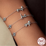925 Sterling Silver Cat/Dog Pawprint Bracelet - 5 Options