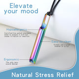 Stainless Steel  Breathing Anxiety Necklace- 2 Options - 5 Colours