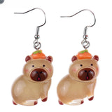 Fashion Capybara Resin Hanging Earrings - 10 Options