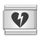 Stainless Steel Heart Italian Charm - 9 Options