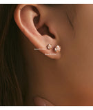 925 Sterling Silver Rose Cut Cubic Zirconia Stud Earrings - 10 Colours
