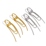 Stainless Steel Tassel Chain Drop Dangle Earrings - 5 Options
