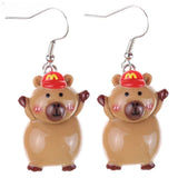 Fashion Capybara Resin Hanging Earrings - 10 Options