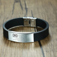 Stainless Steel and Silicone Dad Bracelet - 20 Options