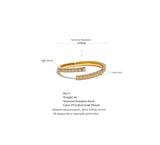 Stainless Steel Cubic Zirconia Open Ring - 2 Colours