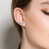 925 Sterling Silver Butterfly Stud Earrings - 4 Options