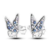 925 Sterling Silver Butterfly Stud Earrings - 4 Options