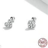 925 Sterling Silver Small Ball Back CZ Studs - 7 Options