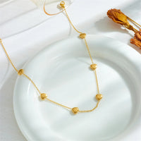 Stainless Steel Gold Colour Heart Necklace