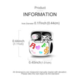 925 Sterling Silver Music Themed Charm - 20 Options