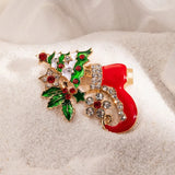Fashion Christmas Crystal Brooch - 5 Options
