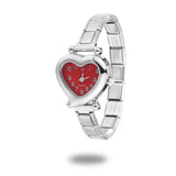 Stainless Steel 9MM Italian Charm Heart Watch - 13 Options