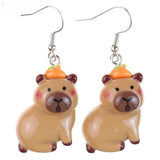 Fashion Capybara Resin Hanging Earrings - 10 Options