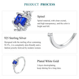 925 Sterling Silver Blue Spinel CZ Ring