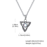 Stainless Steel Celtic Knot Pendant with Moonstone - Necklace/Earrings/Set