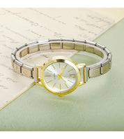Stainless Steel Round Simple Italian Charm Watch - 4 Colours