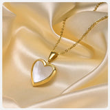 Stainless Steel Openable Heart Pendant - 4 Colours - 3 Sizes