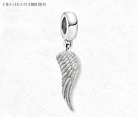 925 Sterling Silver Angel Wings Pendant Charm