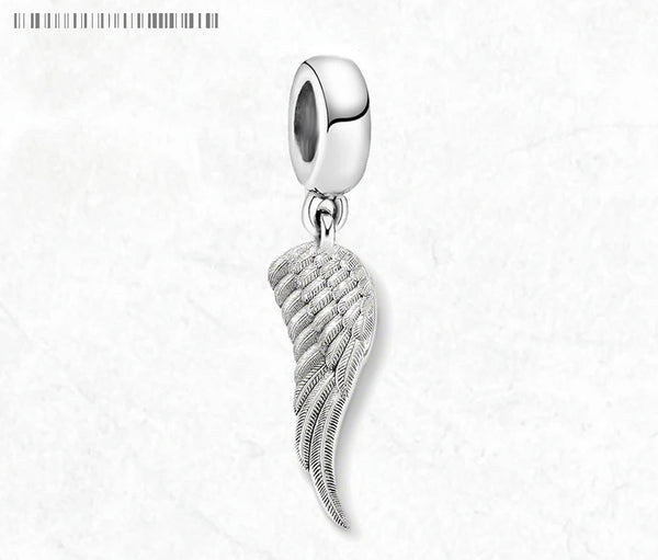 925 Sterling Silver Angel Wings Pendant Charm