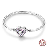 925 Sterling silver 17-20CM Charm Bracelet - Various Designs
