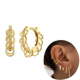 925 Sterling Silver & Gold Plated Hoop Earrings - 73 Options